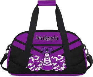 Personalized Cheerleader Bag for Girls with Name Custom Children Cheer Duffle Bag Kids Sports Travel Bag