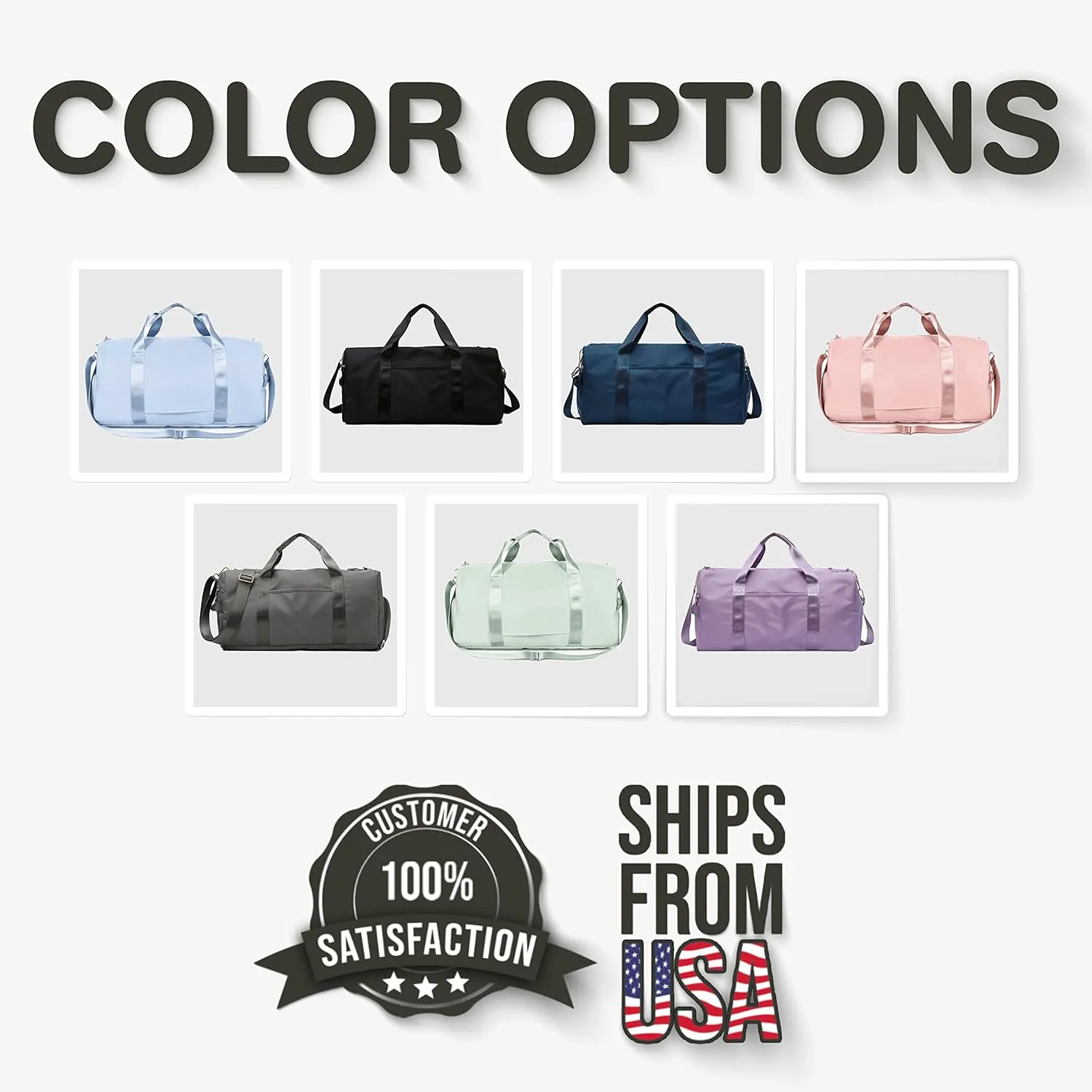 Personalized Dance Duffle Bag for Women, Girls - Custom Duffel Bag - Different Color & Design Options - Black