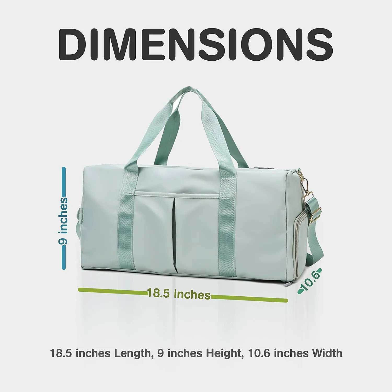 Personalized Dance Duffle Bag for Women, Girls - Custom Duffel Bag - Different Color & Design Options - Black