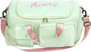 Personalized Duffel Bag | Custom Name Gym Bag with Shoes Pockets, Oxford Cloth Sports Bag Weekender Overnight Traveling Bag for Women Men(Green)