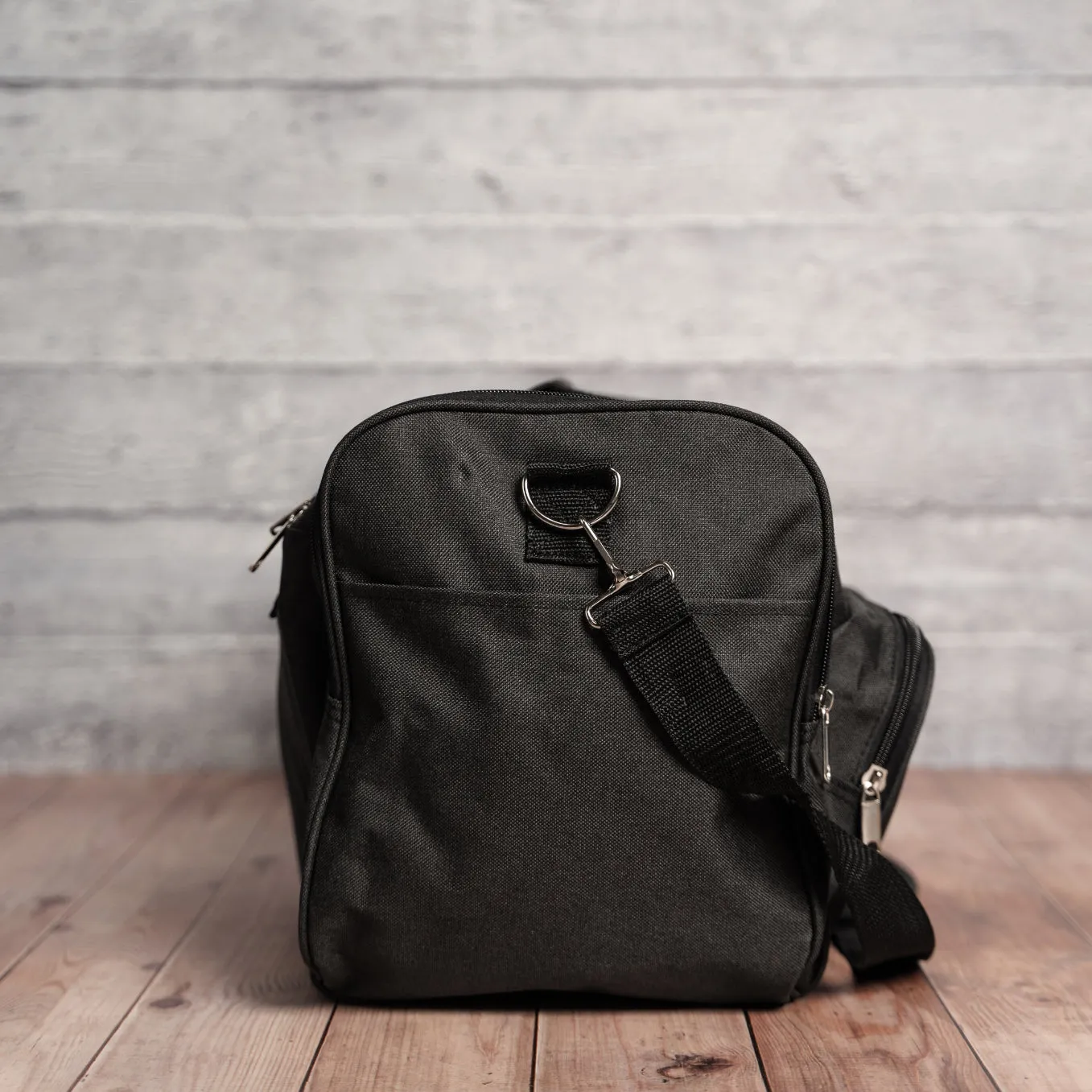 Personalized Embroidered Black Duffle Bag