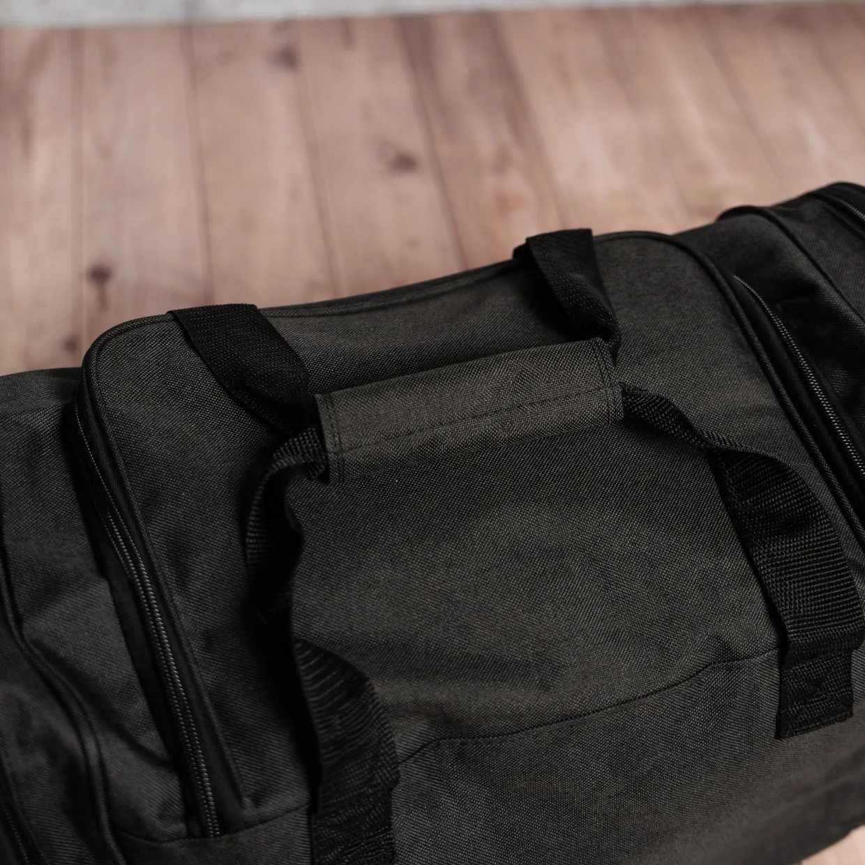 Personalized Embroidered Black Duffle Bag