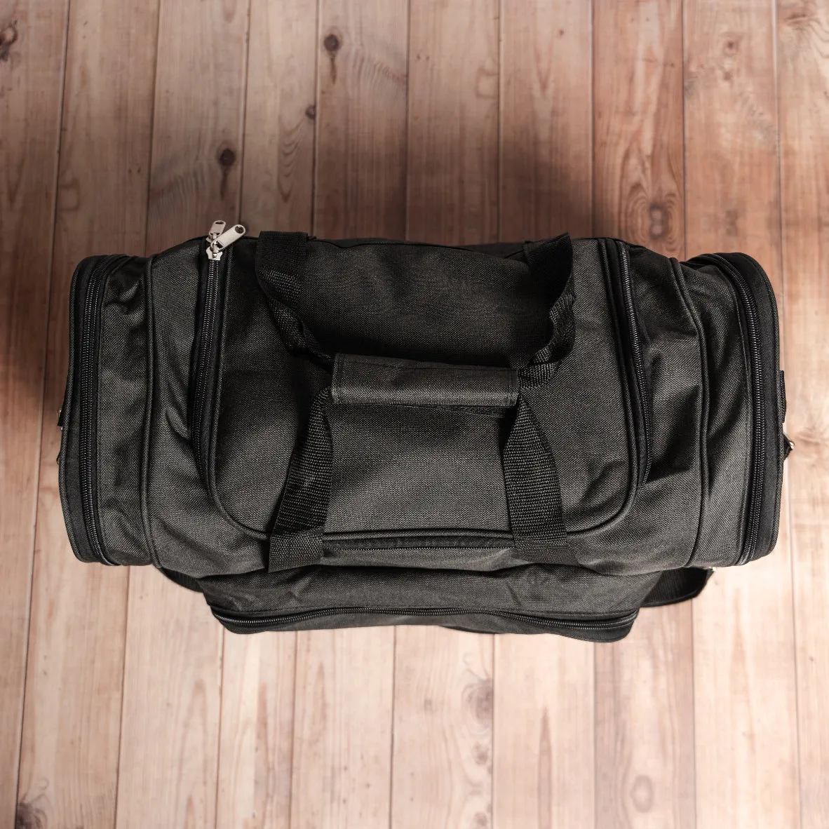 Personalized Embroidered Black Duffle Bag