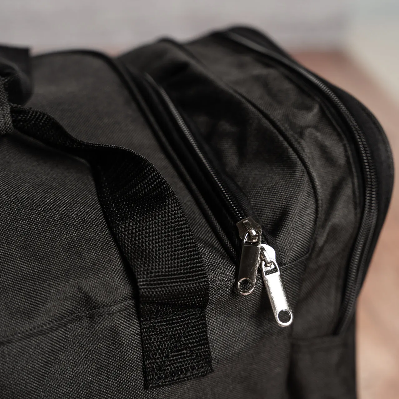 Personalized Embroidered Black Duffle Bag