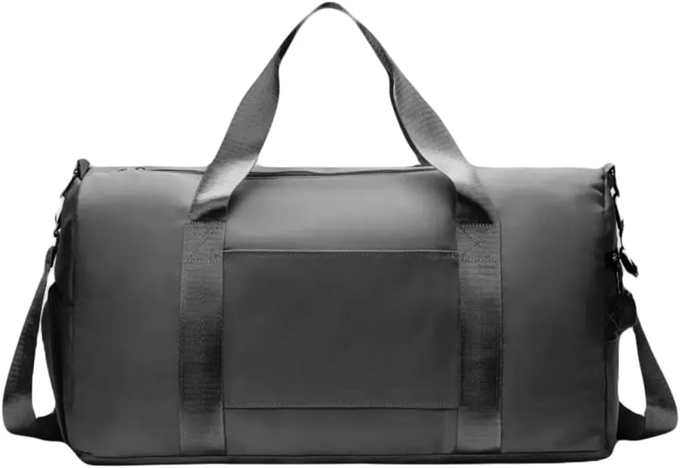 Personalized Gym Bag - Custom Duffle Bag for Men and Women (Grey with your text and logo)