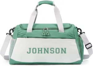 Personalized Gym Bag Custom Name Gym Bags for Men Women duffle bag for travel Weekend Sport Bag Carry On Bags for Airplanes Black Pink Purple 18x10x9 Inches