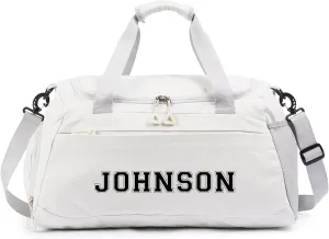 Personalized Gym Bag Custom Name Gym Bags for Men Women duffle bag for travel Weekend Sport Bag Carry On Bags for Airplanes Black Pink Purple 18x10x9 Inches