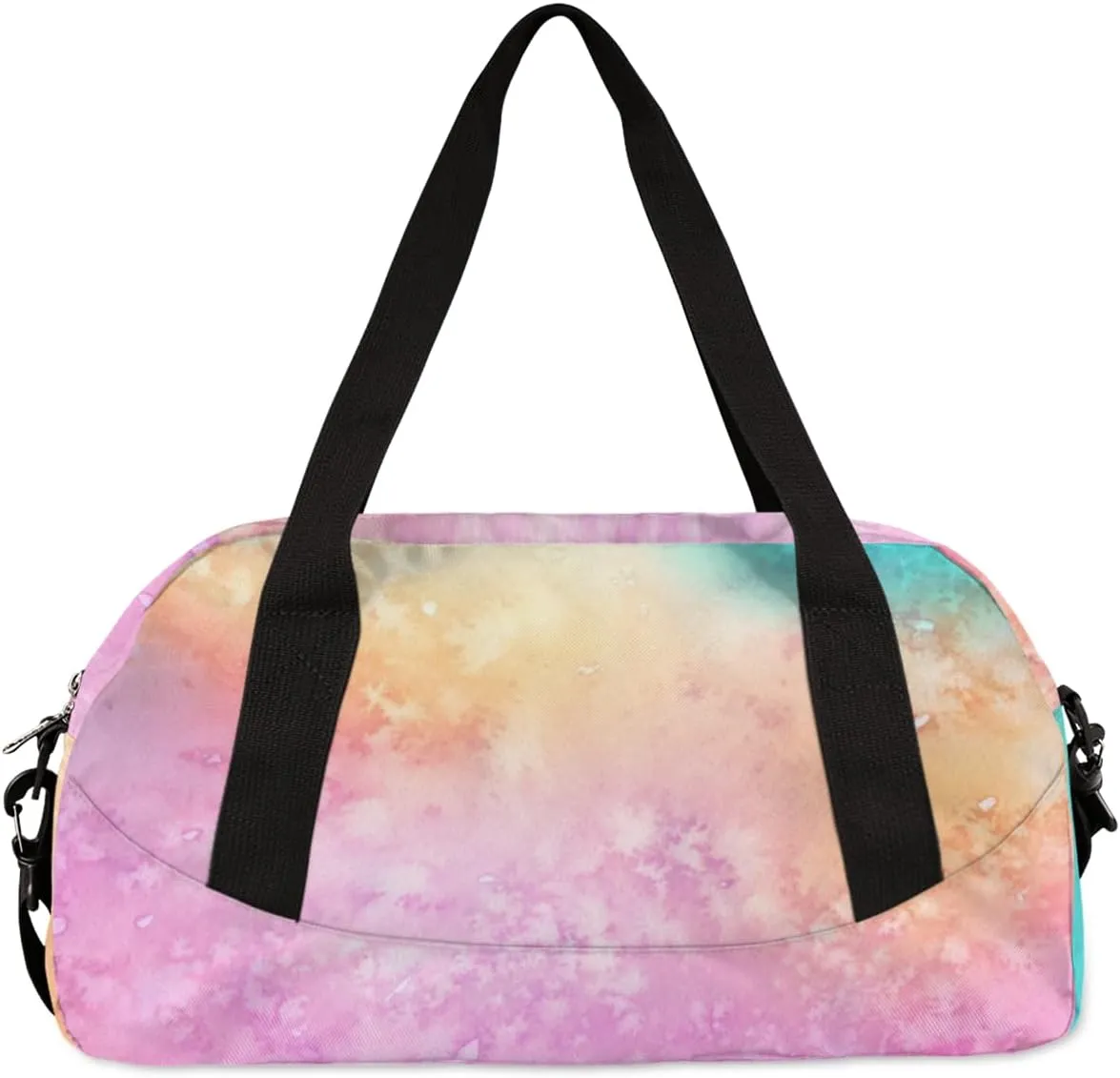 Personalized Gym Bag Dance Bag for Girls, Personalized Gifts Custom Sports Gym Bag, Customized Kids Duffel Bags Weekender Overnight Bag Travel Duffel Bag, Colorful Watercolor Mermaid Scales Ballet