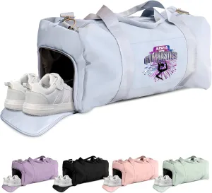 Personalized Gymnastics Duffle Bag for Women, Girls - Custom Duffel Bag - Different Color & Design Options - Blue