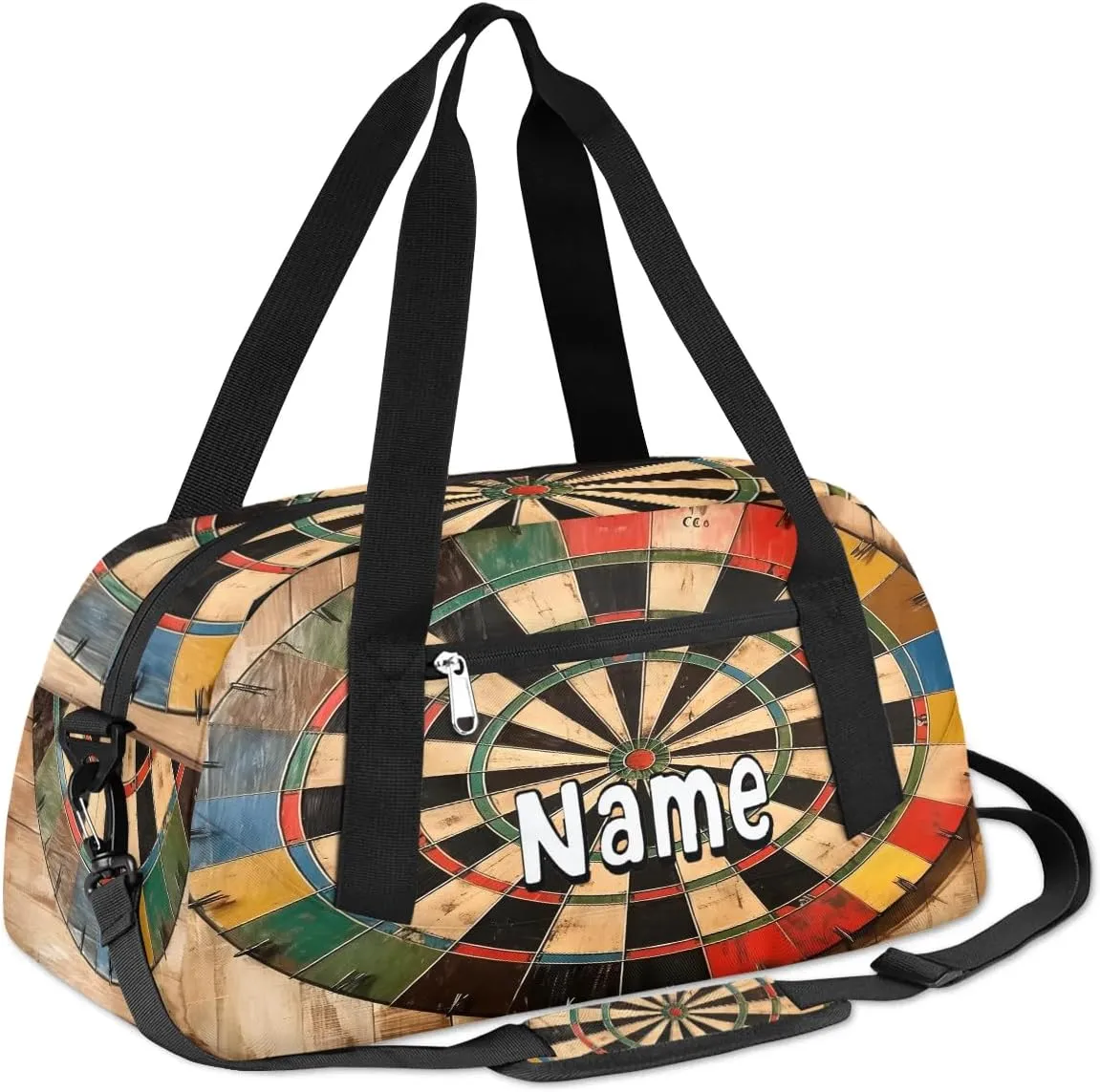 Personalized Kids Dart Duffle Bag Little Girls Boys Teen Overnighter Travel Sport Gym Bag 18.5 Inch Retro Dart Weekender Carry On Shoulder Bag for Kids Sport Travel Camping