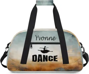 Personalized Kids Duffel Bag Dance Ballet,Custom Sport Gym Bag for Boys Girls,Weekender Overnight Bags Travel Duffel Bag,Customized Kids Gift