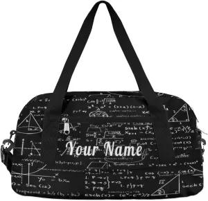 Personalized Kids Duffel Bag Education Math Formula,Custom Sport Gym Bag for Boys Girls,WWeekender Overnight Bags Travel Duffel Bag,Customized Kids Gift