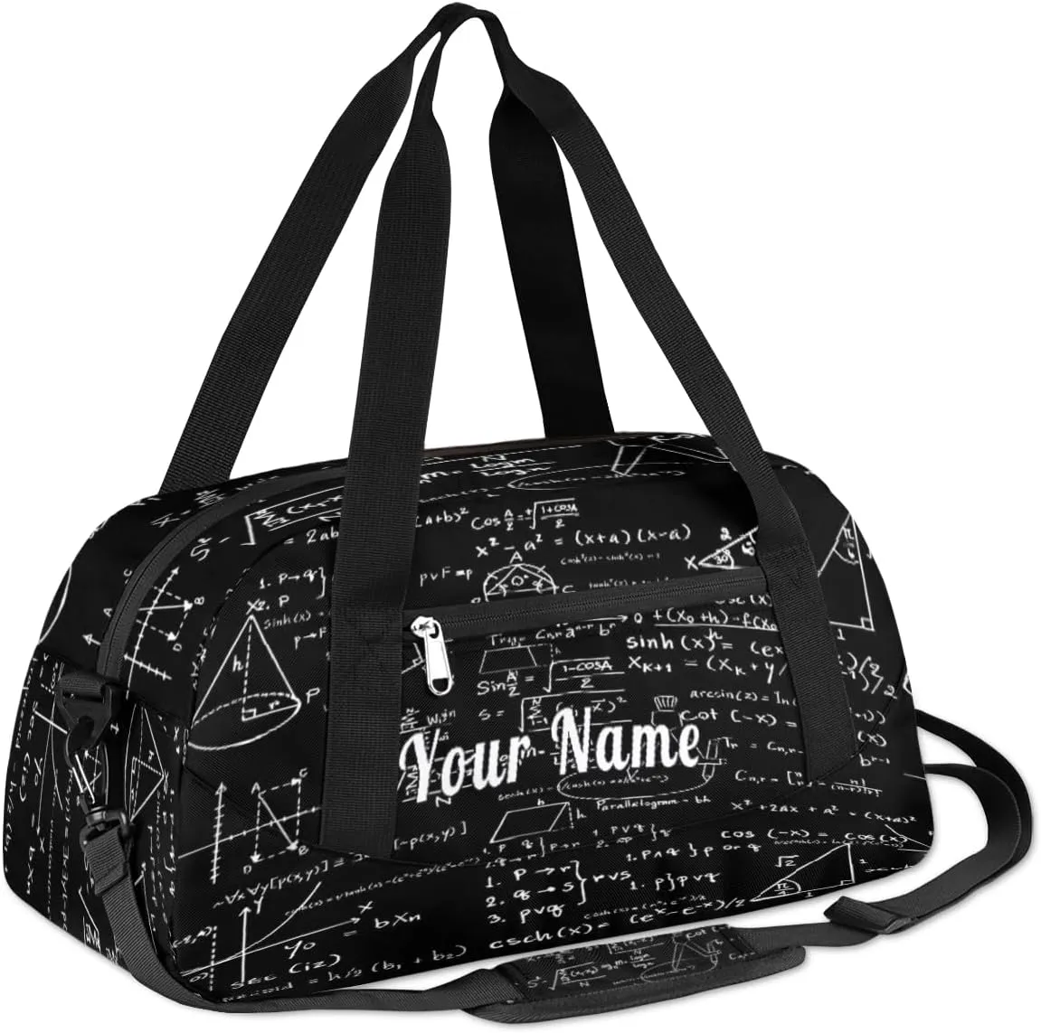Personalized Kids Duffel Bag Education Math Formula,Custom Sport Gym Bag for Boys Girls,WWeekender Overnight Bags Travel Duffel Bag,Customized Kids Gift