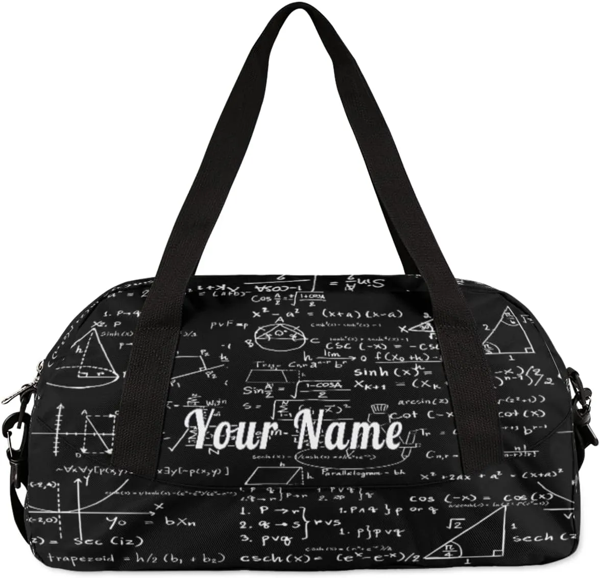Personalized Kids Duffel Bag Education Math Formula,Custom Sport Gym Bag for Boys Girls,WWeekender Overnight Bags Travel Duffel Bag,Customized Kids Gift