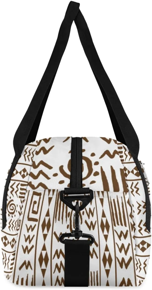 Personalized Kids Duffel Bag Egypt Egyptian Hieroglyph Pattern,Custom Sport Gym Bag for Boys Girls,WWeekender Overnight Bags Travel Duffel Bag,Customized Kids Gift