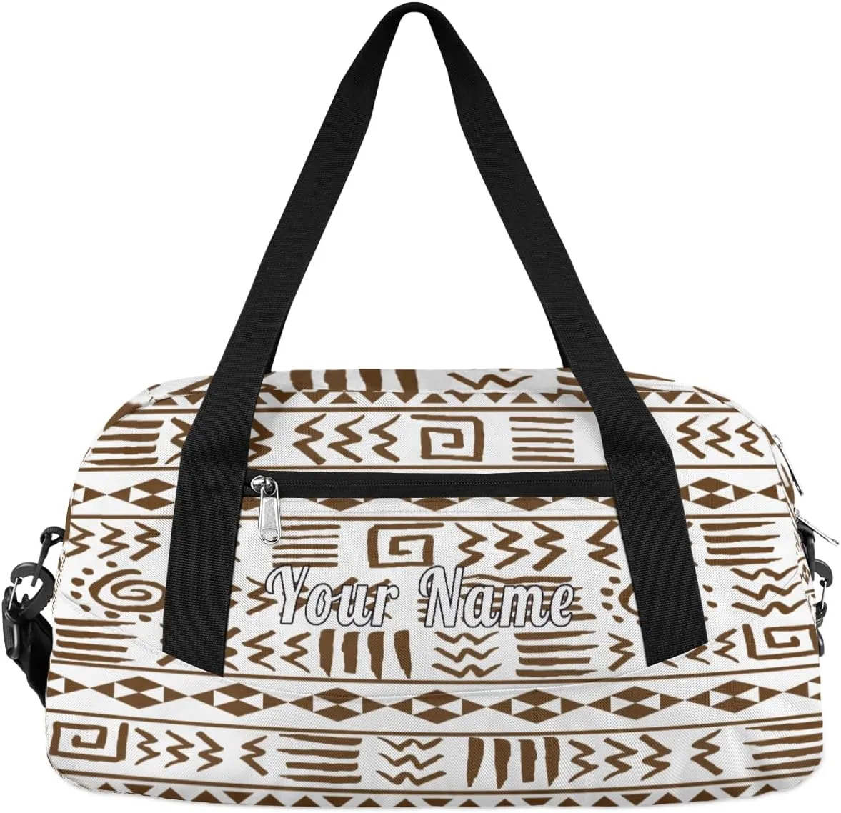 Personalized Kids Duffel Bag Egypt Egyptian Hieroglyph Pattern,Custom Sport Gym Bag for Boys Girls,WWeekender Overnight Bags Travel Duffel Bag,Customized Kids Gift