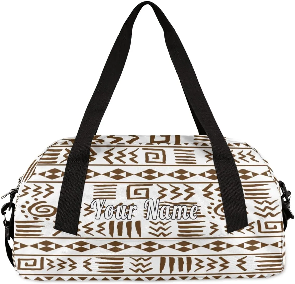 Personalized Kids Duffel Bag Egypt Egyptian Hieroglyph Pattern,Custom Sport Gym Bag for Boys Girls,WWeekender Overnight Bags Travel Duffel Bag,Customized Kids Gift