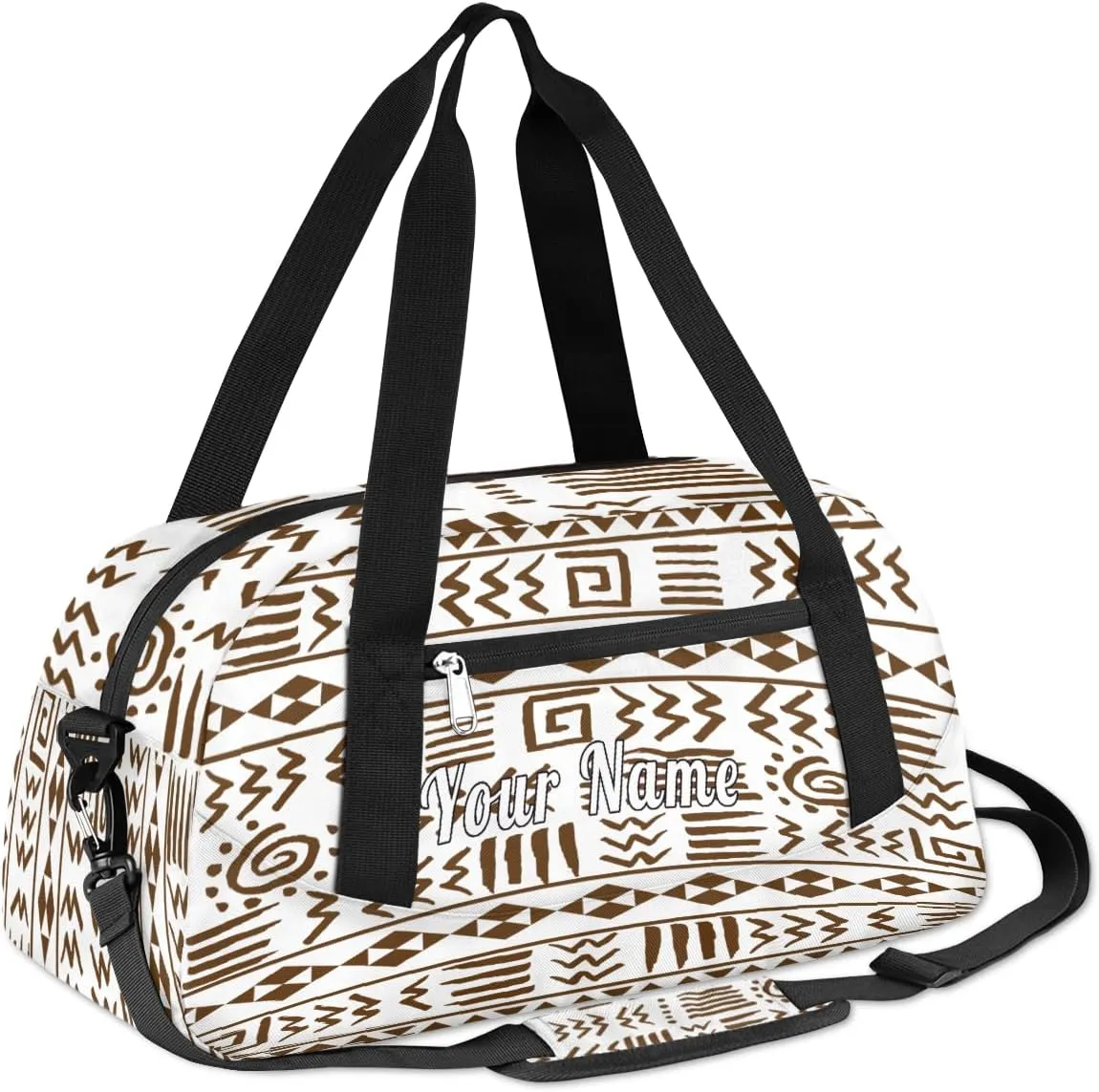 Personalized Kids Duffel Bag Egypt Egyptian Hieroglyph Pattern,Custom Sport Gym Bag for Boys Girls,WWeekender Overnight Bags Travel Duffel Bag,Customized Kids Gift