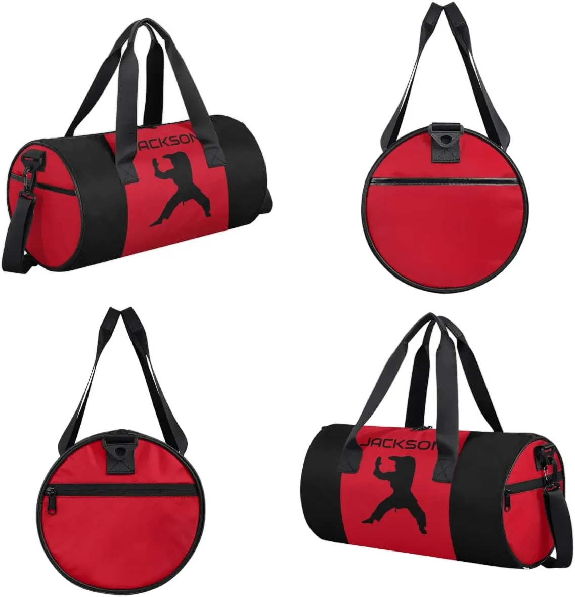 Personalized-Martial-Arts-Gear-Bag for Karate Teakwondo, Custom Jiujitsu Bag for Boys, Karate Teakwondo Bag for Gear Waterproof Lightweight Large Red Defend