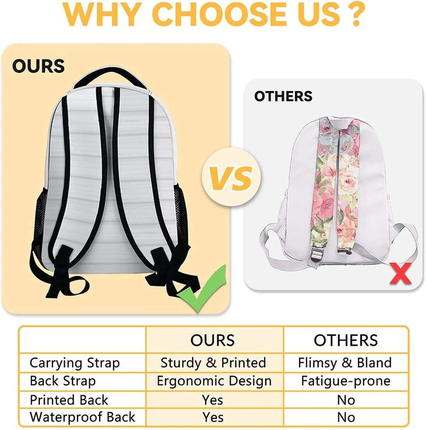 Personalized Monkey School Backpack for Kids, 16 Inch White Backpacks for Girls Boys, Cartoon, Durable, Lightweight, Large Capacity Bookbag for Travel