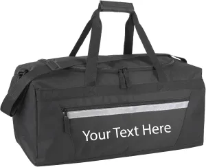 Personalized Passion Duffel Bag for Men and Women - Perfect Sized Water Resistant Travel Duffle - Custom Name Overnight Weekender Bag for Storage - Black