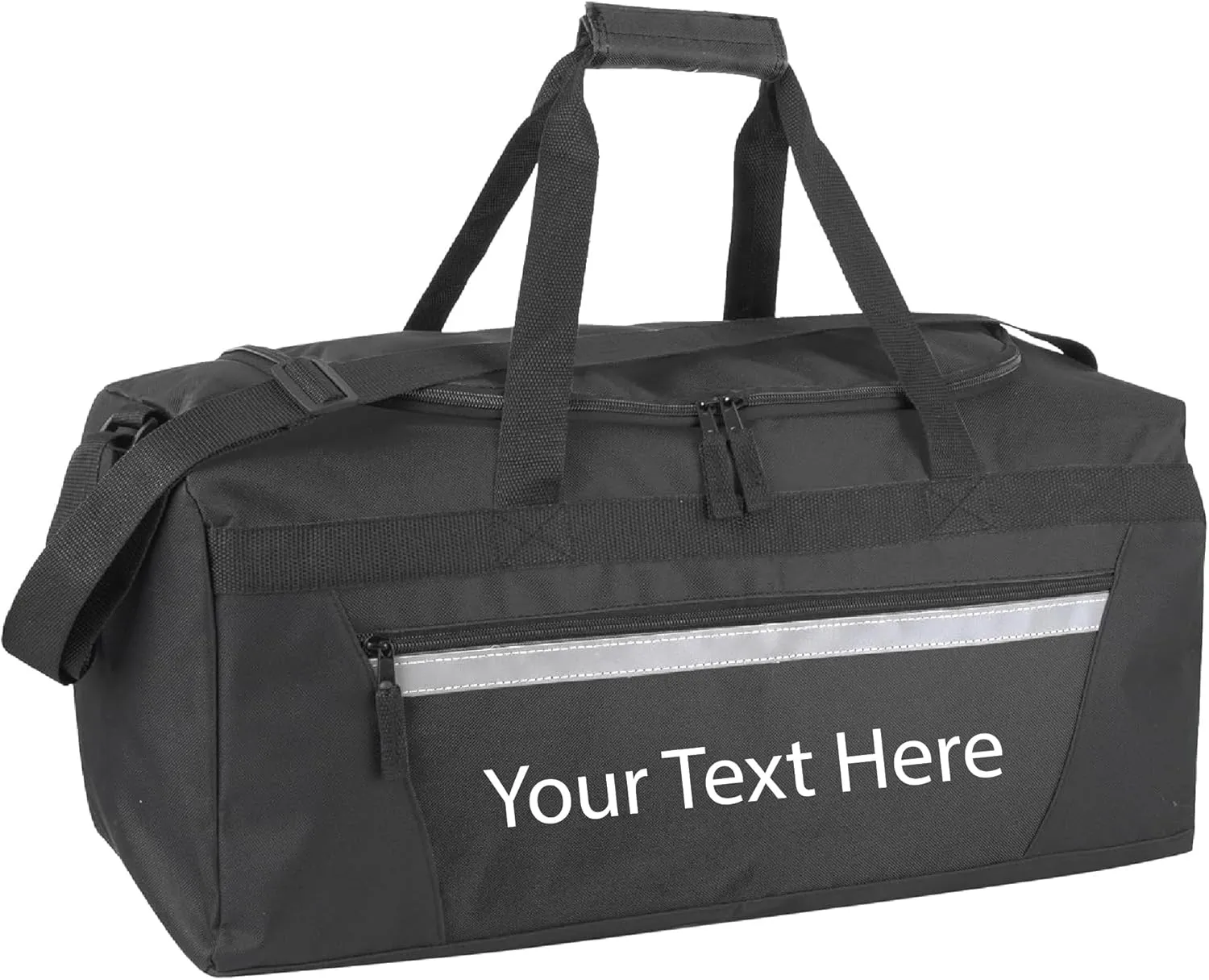 Personalized Passion Duffel Bag for Men and Women - Perfect Sized Water Resistant Travel Duffle - Custom Name Overnight Weekender Bag for Storage - Black