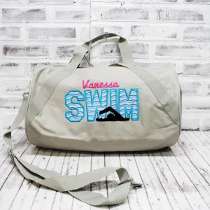 Personalized Swim Blue and Pink Travel Bag