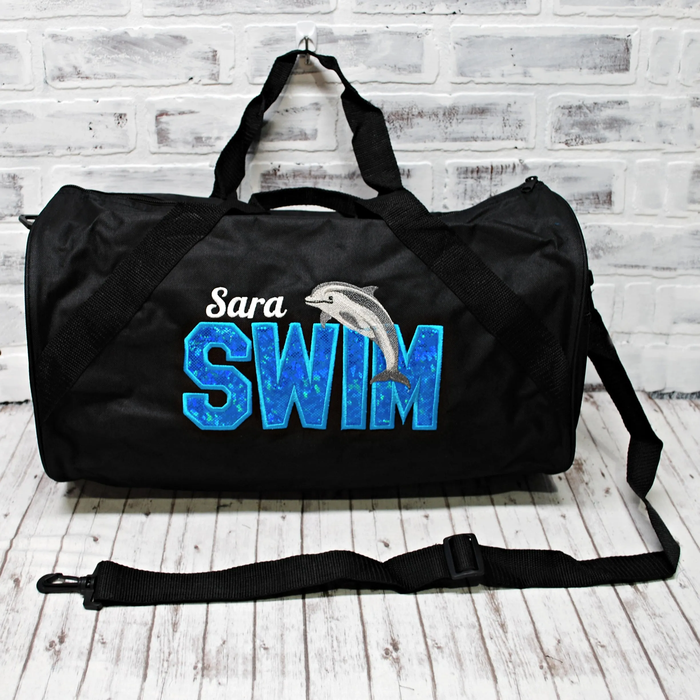 Personalized Swim Dolphin Travel Bag