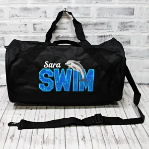 Personalized Swim Dolphin Travel Bag