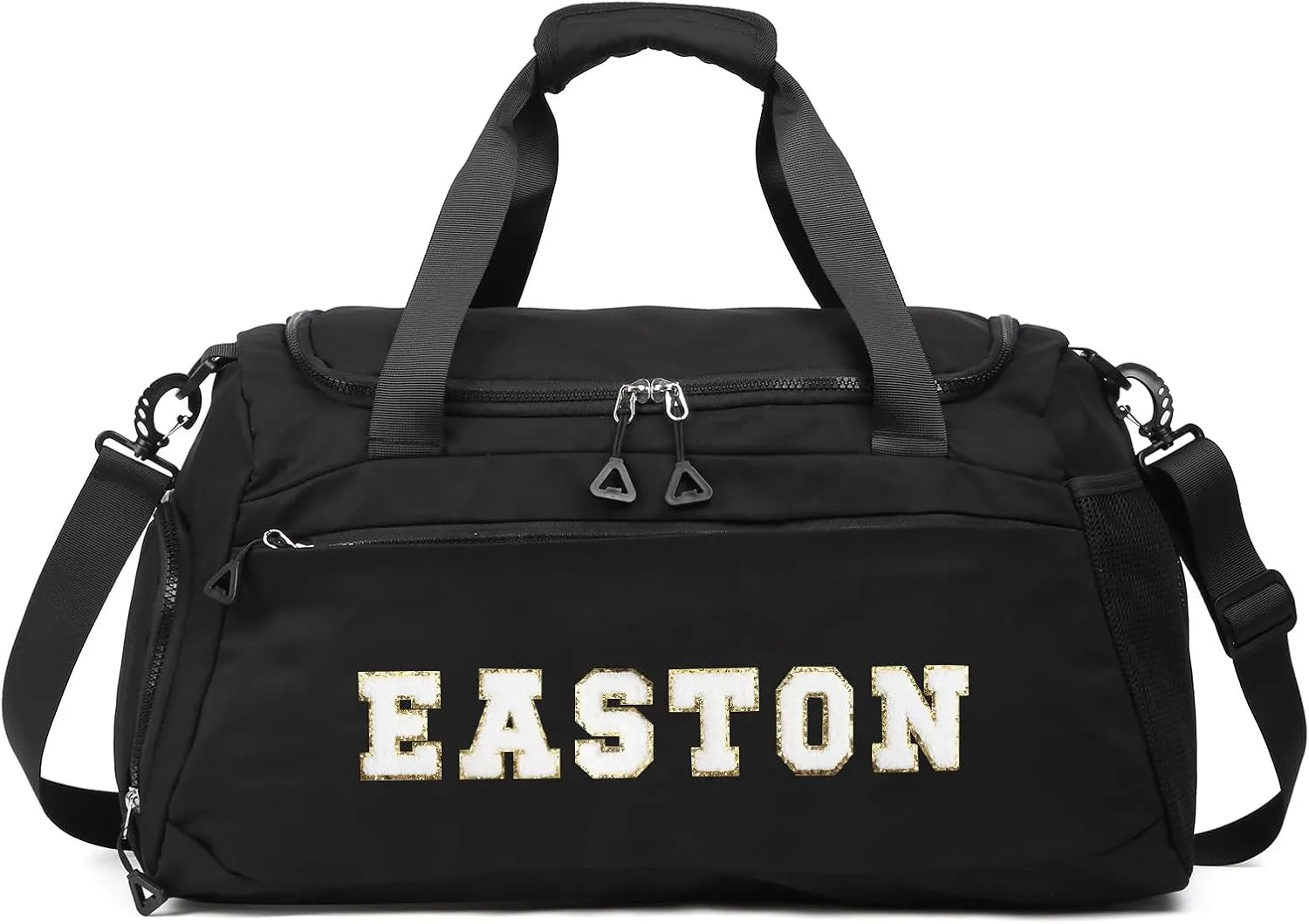 Personalized Travel Bag for Women Custom Duffle Bag with Name Customized Overnight Bag with Initials Sports Gym Bags Bridesmaid Gifts for Women Men (Black-1)