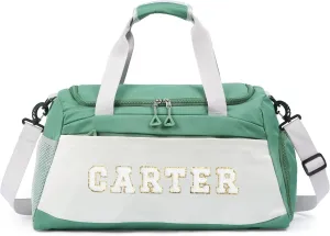 Personalized Travel Bag for Women Custom Duffle Bag with Name Customized Overnight Bag with Initials Sports Gym Bags Bridesmaid Gifts for Women Men (Green-1)