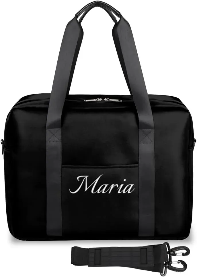Personalized Travel Duffel Bag with Name - Custom Letter Oxford Cloth Gym Bag ，Sport Bag Weekender Overnight Bag for Traveling for Women Men Gift for Festival Style 1
