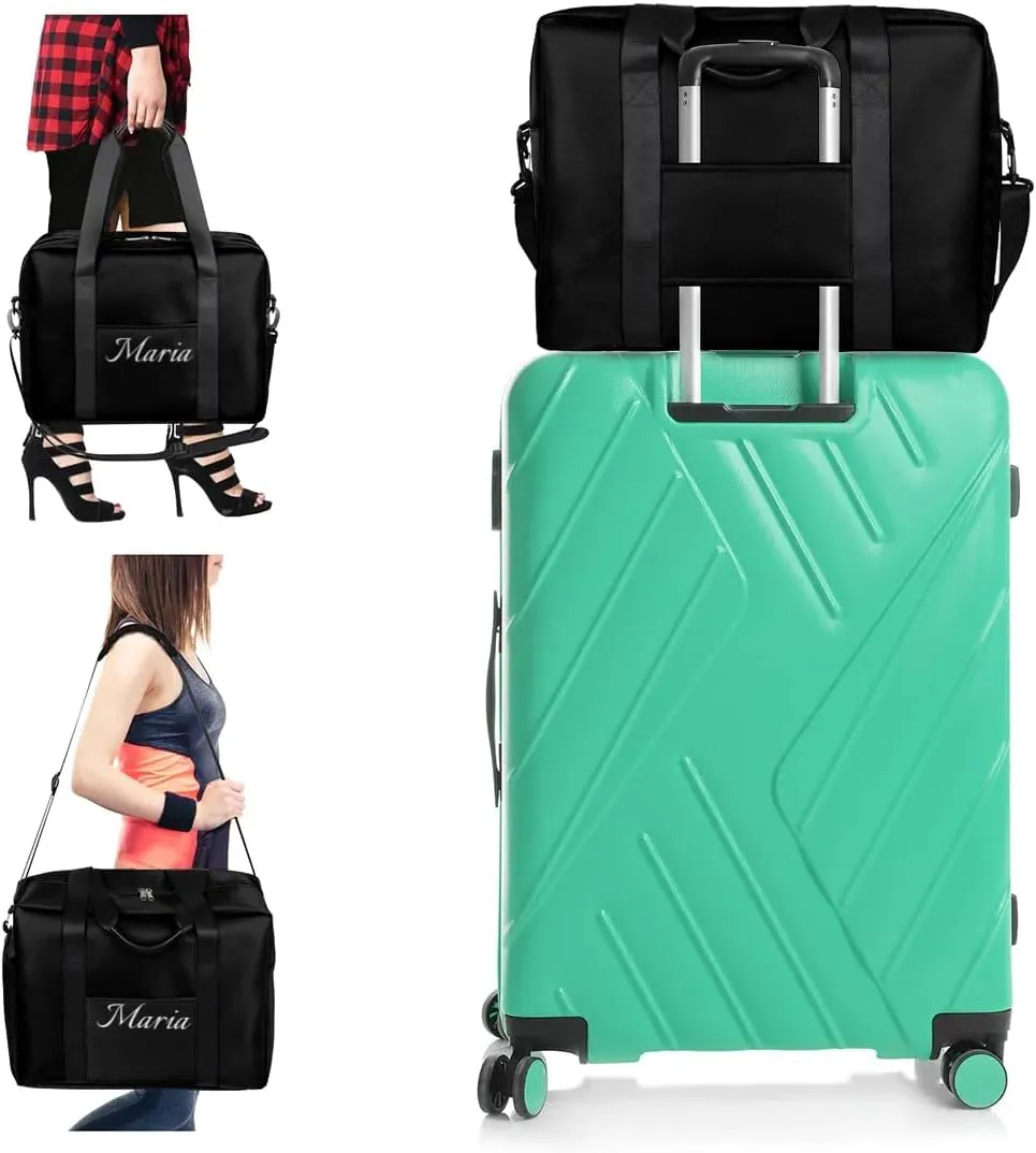 Personalized Travel Duffel Bag with Name - Custom Letter Oxford Cloth Gym Bag ，Sport Bag Weekender Overnight Bag for Traveling for Women Men Gift for Festival Style 1