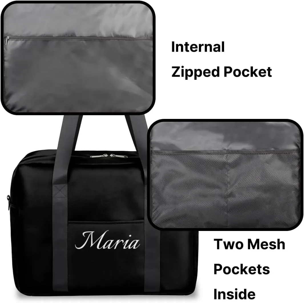 Personalized Travel Duffel Bag with Name - Custom Letter Oxford Cloth Gym Bag ，Sport Bag Weekender Overnight Bag for Traveling for Women Men Gift for Festival Style 1