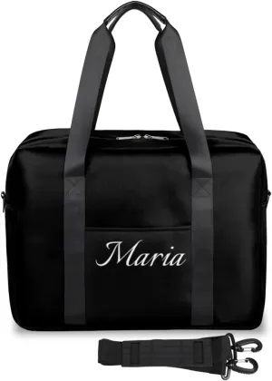 Personalized Travel Duffel Bag with Name - Custom Letter Oxford Cloth Gym Bag ，Sport Bag Weekender Overnight Bag for Traveling for Women Men Gift for Festival Style 1