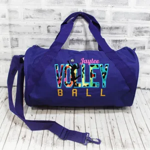 Personalized Volleyball Bright Abstract Travel Bag