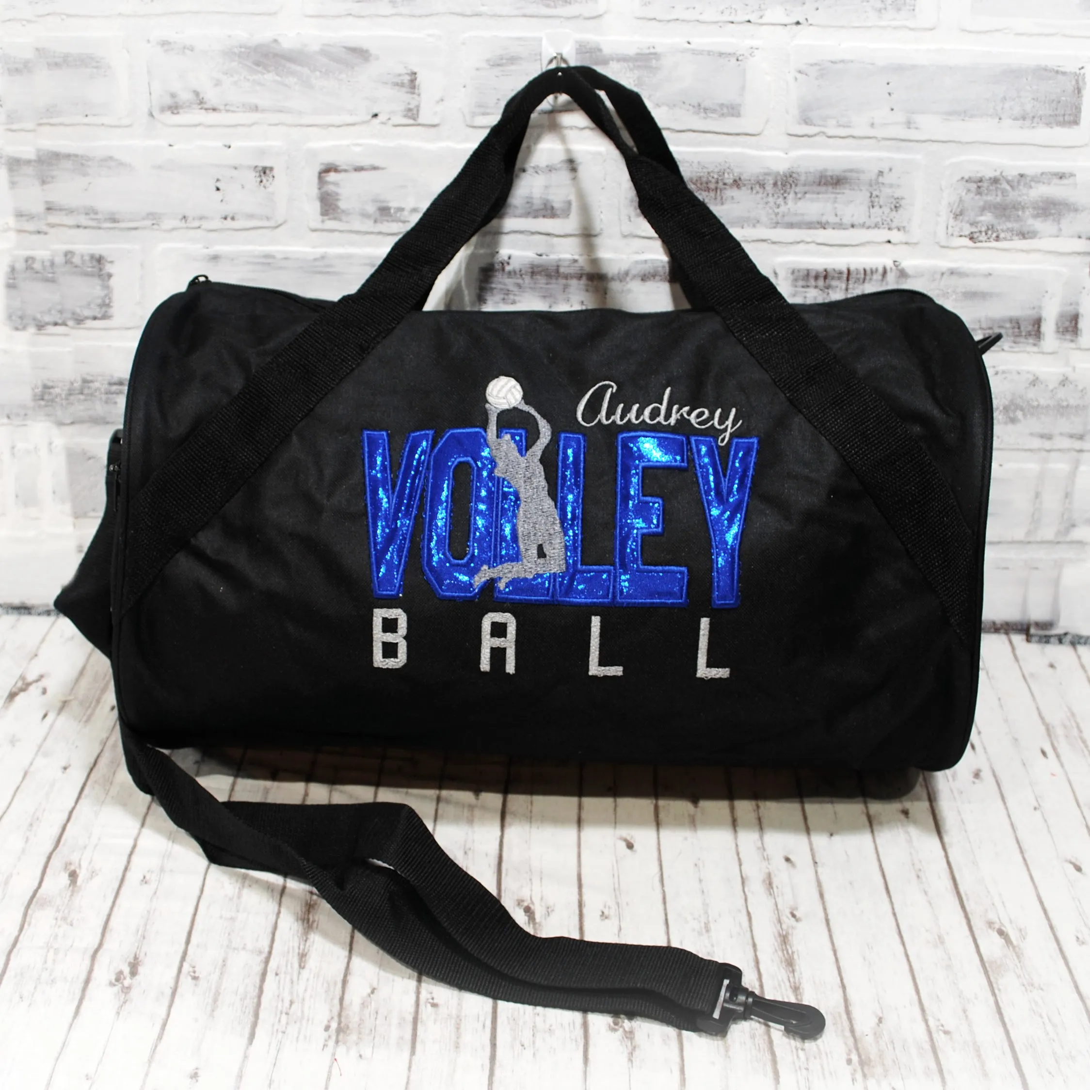 Personalized Volleyball Royal Blue with Custom Color Travel Bag