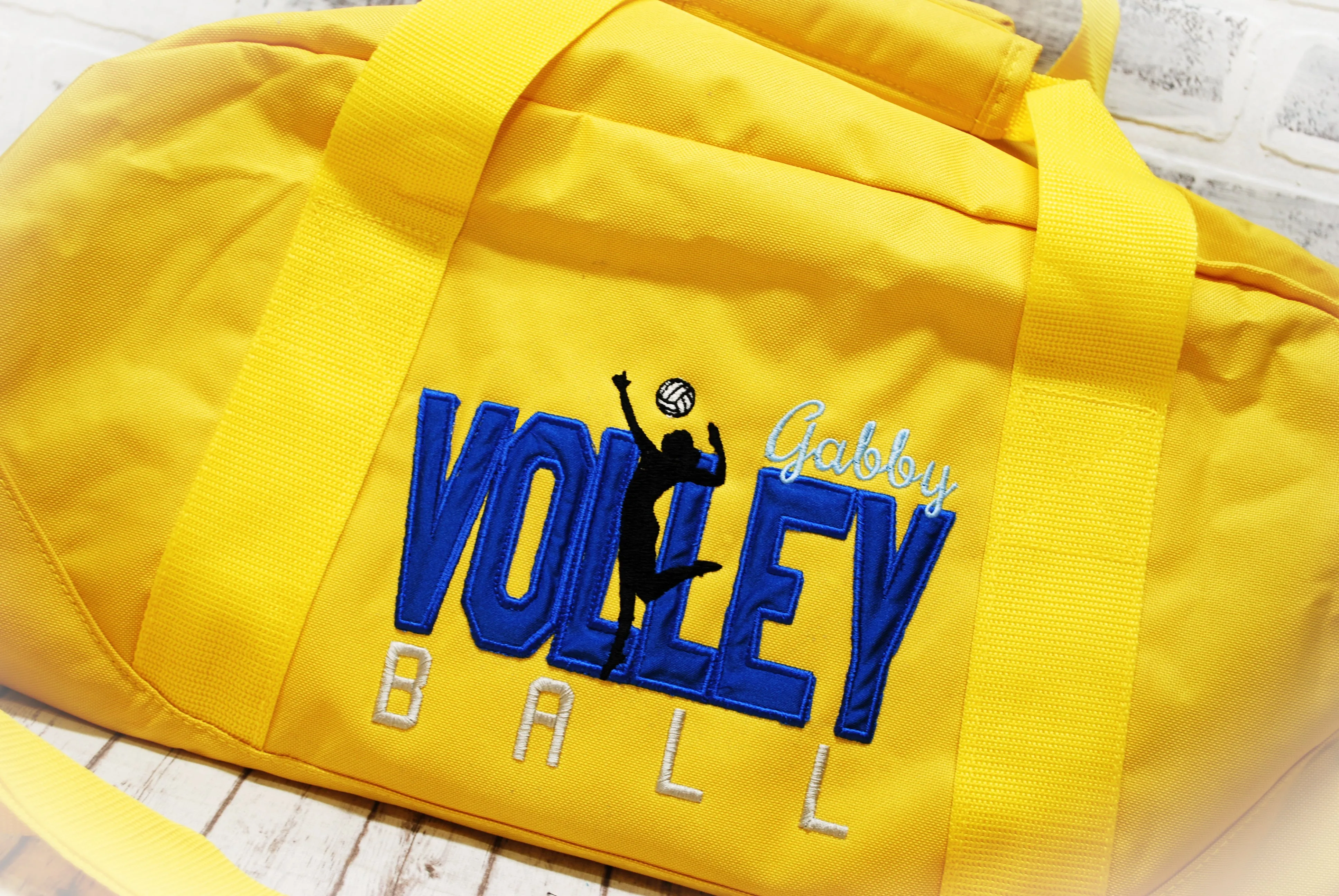 Personalized Volleyball Royal Blue with Custom Color Travel Bag