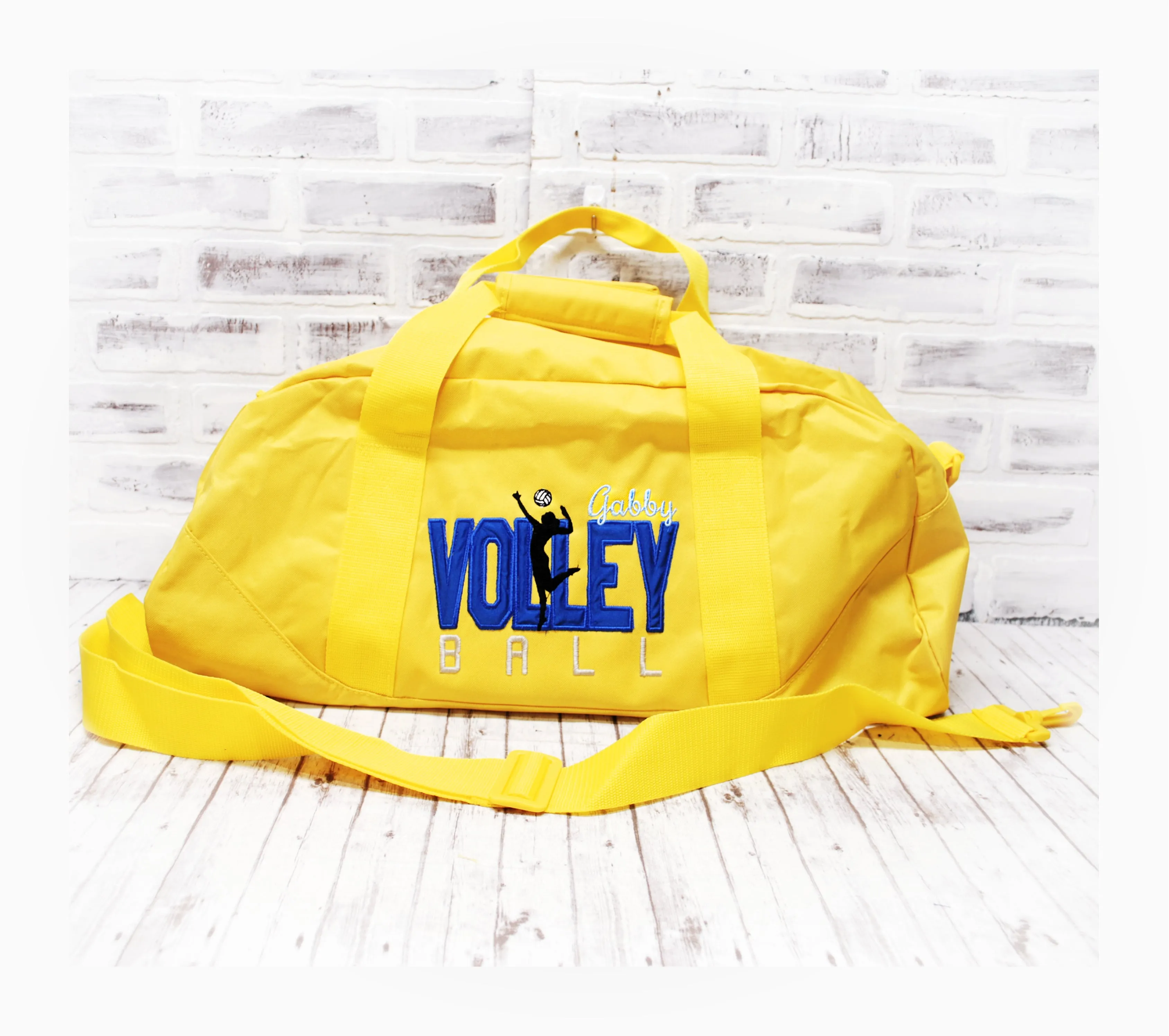 Personalized Volleyball Royal Blue with Custom Color Travel Bag