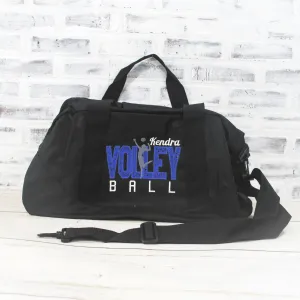 Personalized Volleyball Royal with Gray Travel Bag