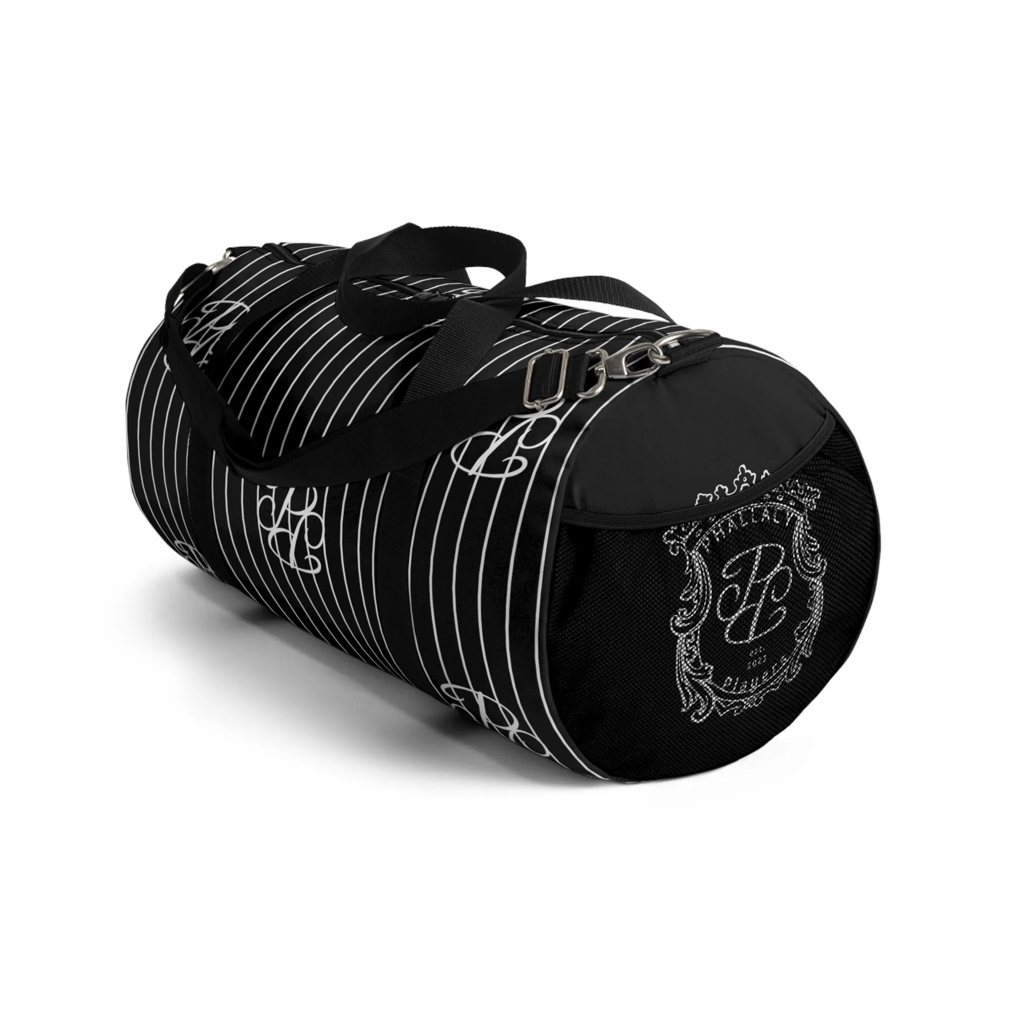 Phallacy Players Striped Designer Duffel Bag
