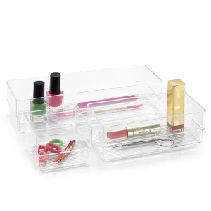 Plastic Forte Set of 3 Organizers – Transparent