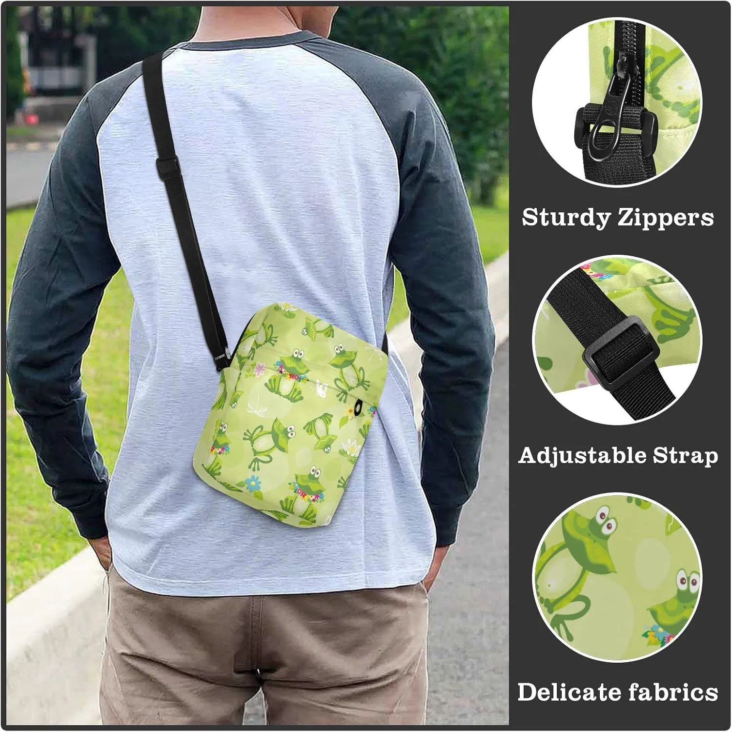 Poeticcity Crossbody Phone Bag, Small Messenger Shoulder Bag, Cash Handbag Wallet Purse