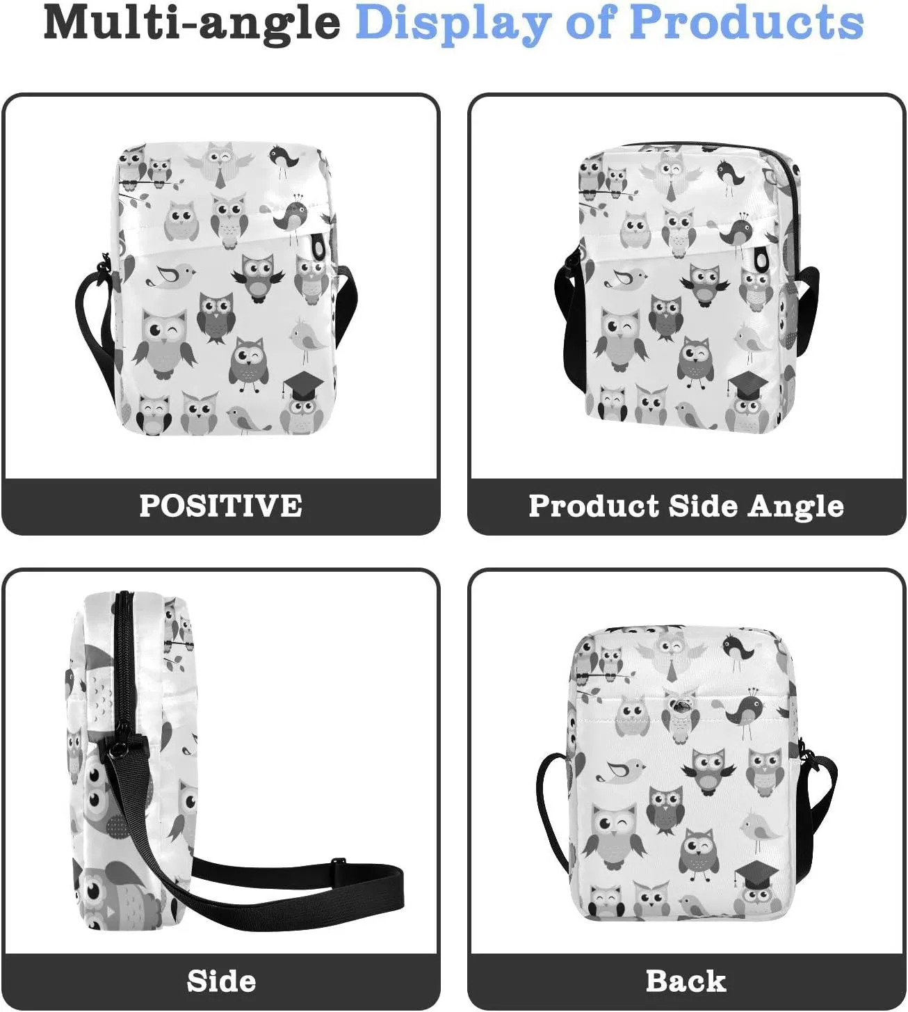 Poeticcity Crossbody Phone Bag, Small Messenger Shoulder Bag, Cash Handbag Wallet Purse
