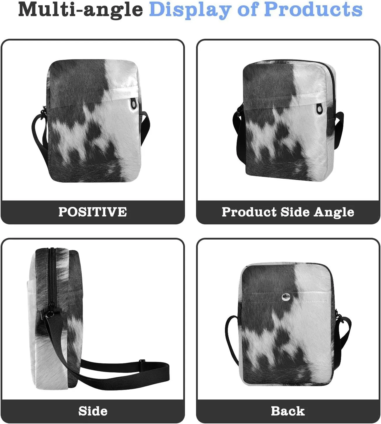 Poeticcity Crossbody Phone Bag, Small Messenger Shoulder Bag, Cash Handbag Wallet Purse