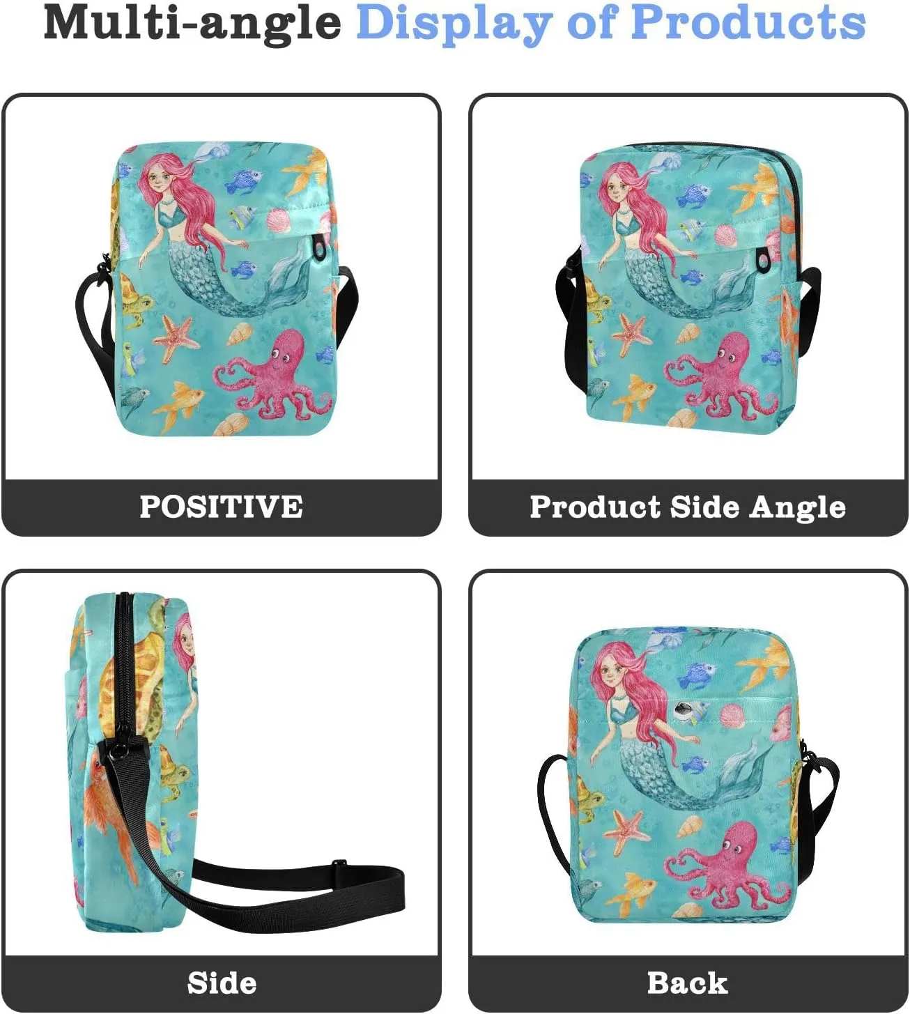 Poeticcity Crossbody Phone Bag, Small Messenger Shoulder Bag, Cash Handbag Wallet Purse