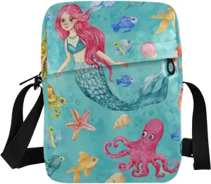 Poeticcity Crossbody Phone Bag, Small Messenger Shoulder Bag, Cash Handbag Wallet Purse
