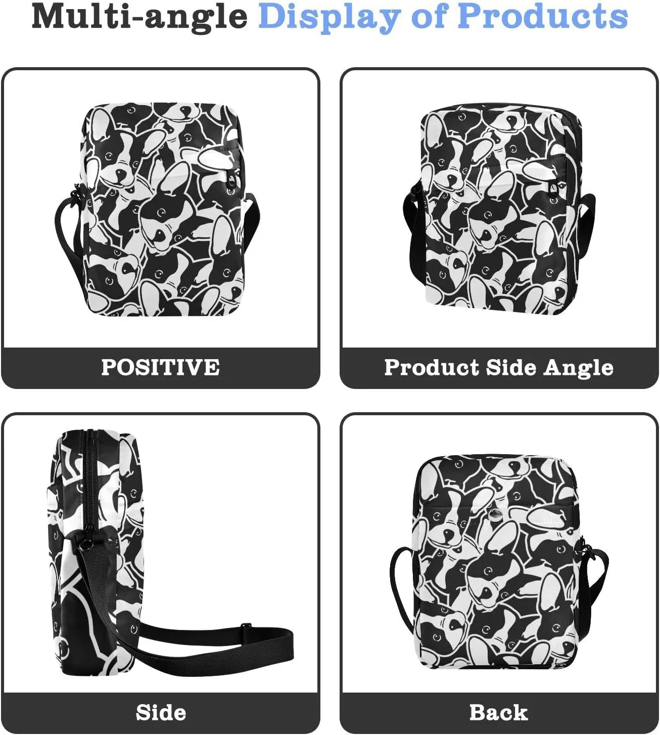 Poeticcity Crossbody Phone Bag, Small Messenger Shoulder Bag, Cash Handbag Wallet Purse