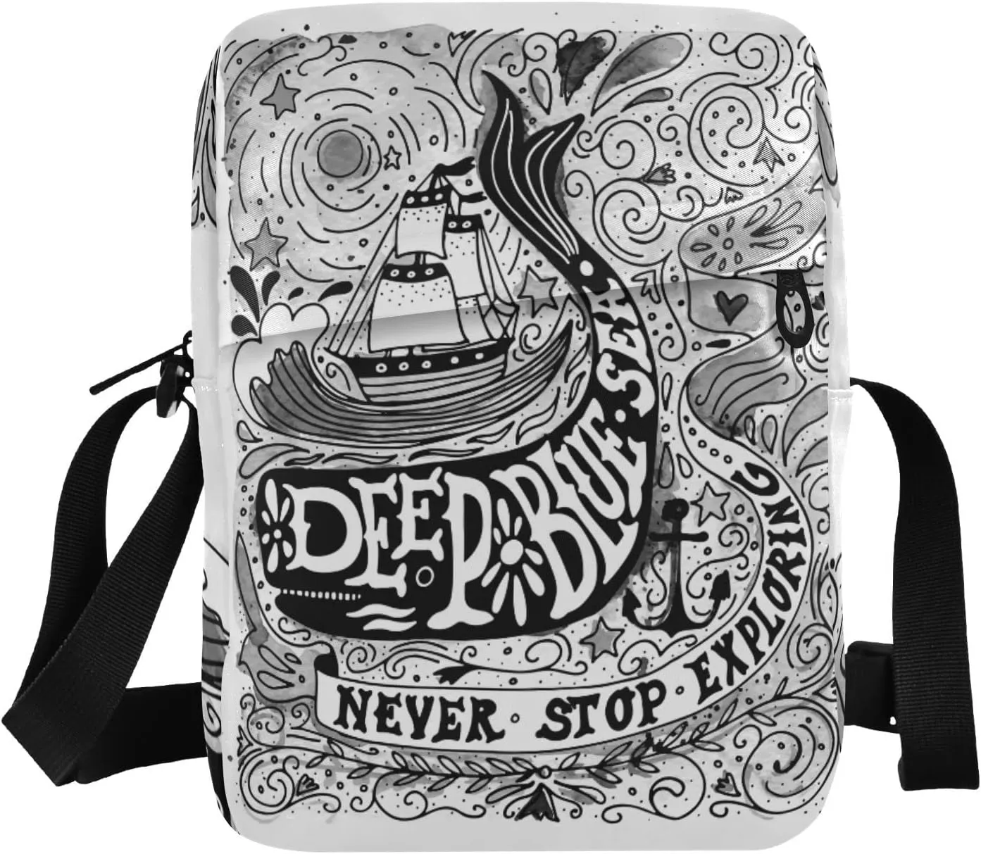 Poeticcity Crossbody Phone Bag, Small Messenger Shoulder Bag, Cash Handbag Wallet Purse