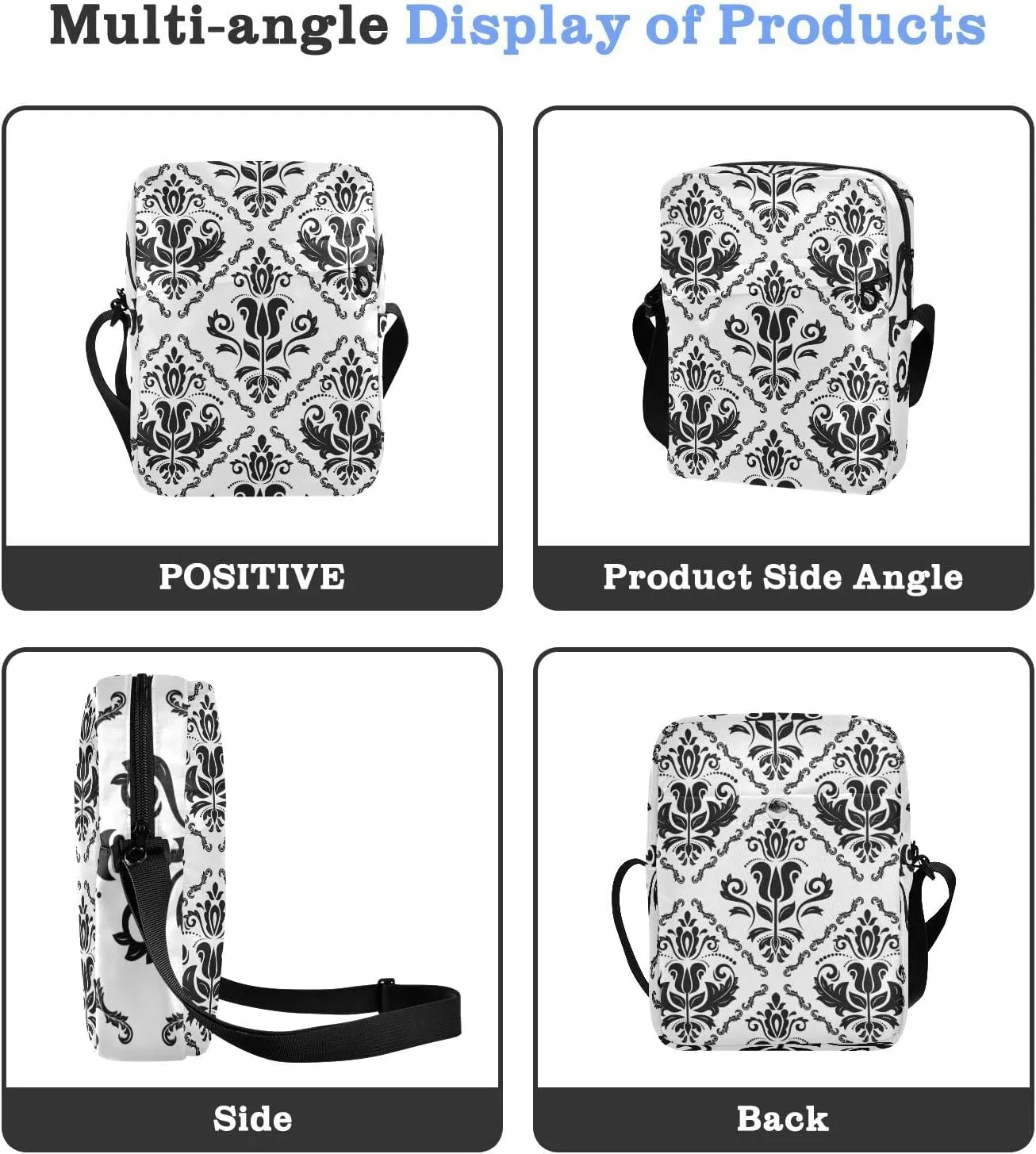 Poeticcity Crossbody Phone Bag, Small Messenger Shoulder Bag, Cash Handbag Wallet Purse